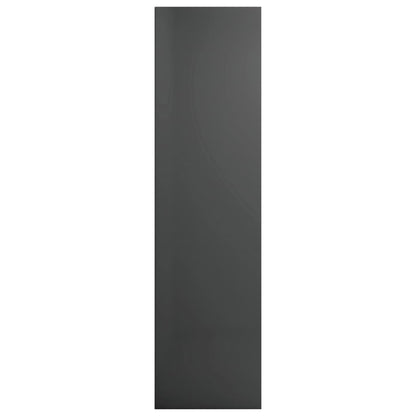 Book Cabinet/TV Cabinet High Gloss Grey Chipboard - 36×30×114cm
