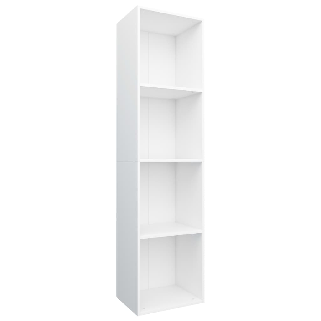Book Cabinet/TV Cabinet White Chipboard - 36×30×143cm