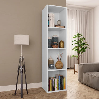 Book Cabinet/TV Cabinet White Chipboard - 36×30×143cm