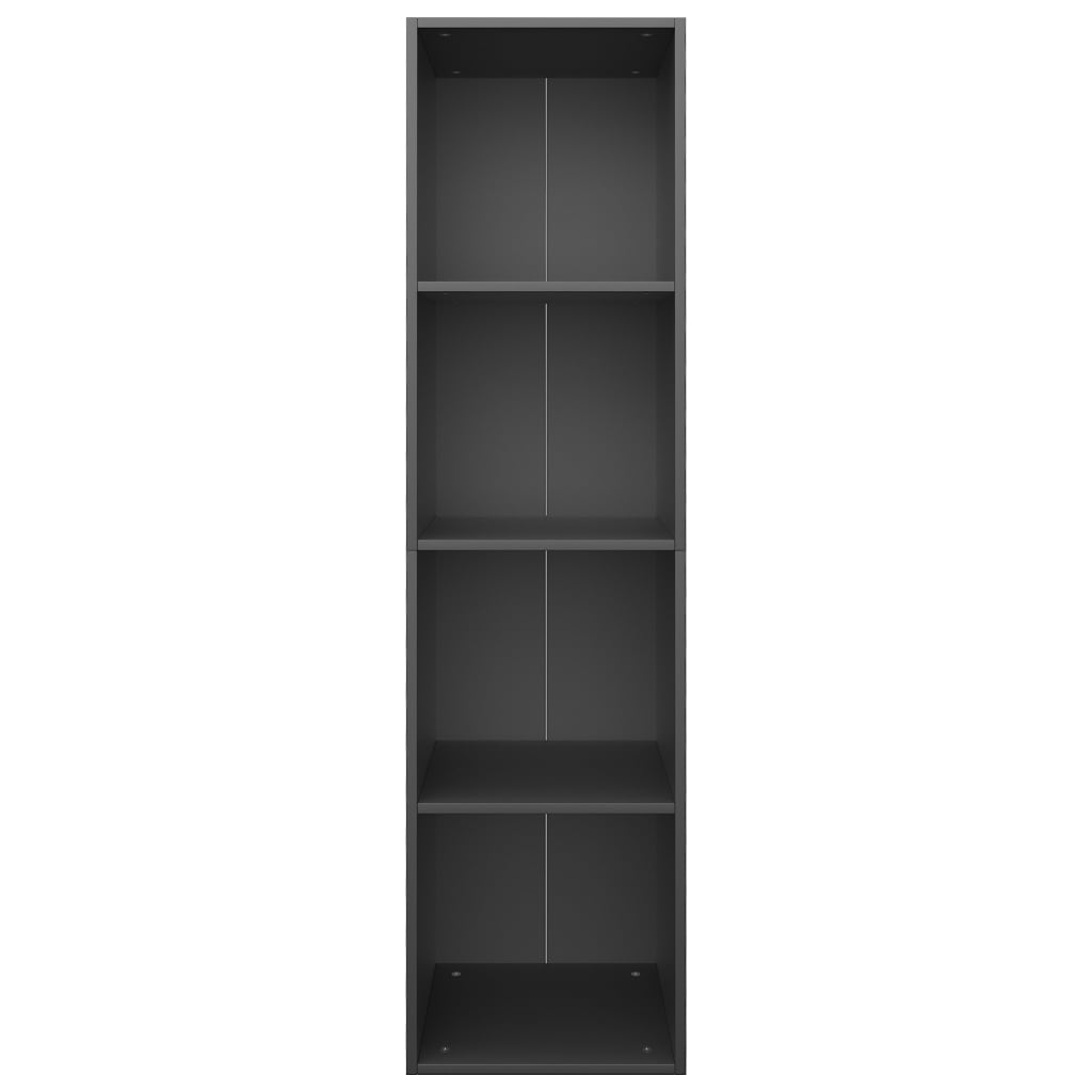 Book Cabinet/TV Cabinet Black Chipboard - 36×30×143cm
