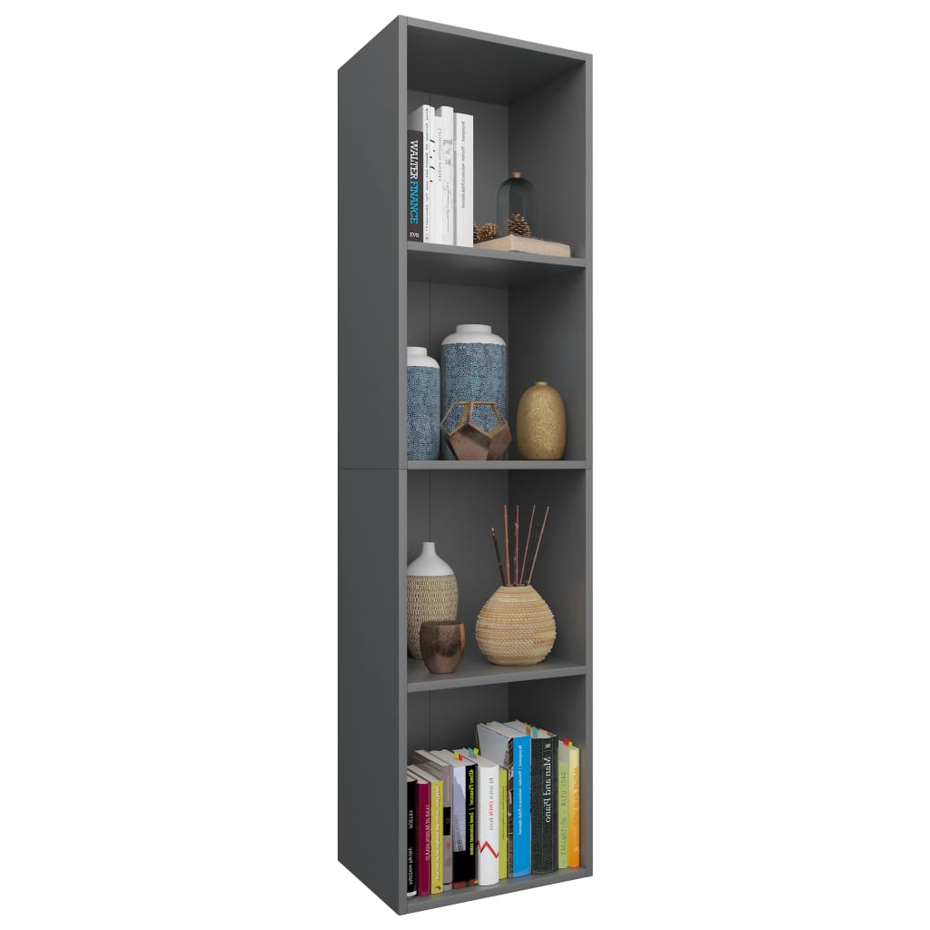 Book Cabinet/TV Cabinet Grey Chipboard - 36×30×143cm