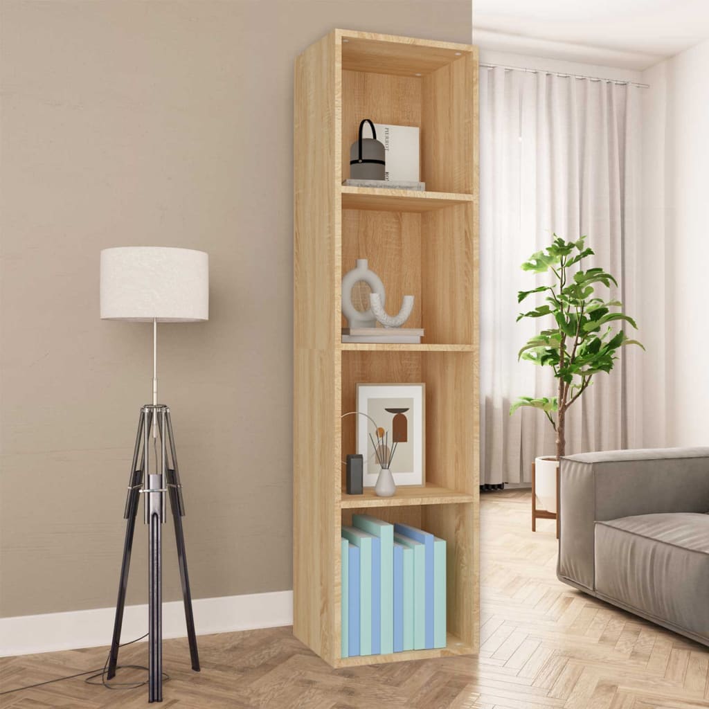 Book Cabinet/TV Cabinet Sonoma Oak Chipboard - 36×30×143cm