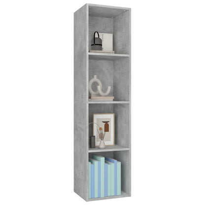 Book Cabinet/TV Cabinet Concrete Grey Chipboard - 36×30×143cm