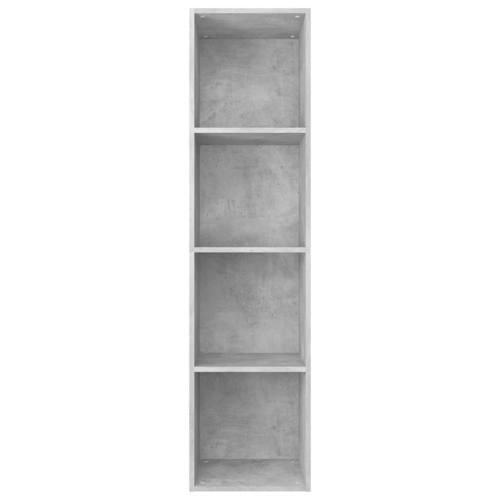 Book Cabinet/TV Cabinet Concrete Grey Chipboard - 36×30×143cm