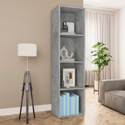 Book Cabinet/TV Cabinet Concrete Grey Chipboard - 36×30×143cm