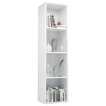 Book Cabinet/TV  Cabinet High Gloss White Chipboard