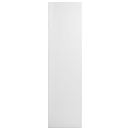 Book Cabinet/TV Cabinet High Gloss White Chipboard - 36×30×143cm