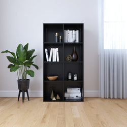 Book Cabinet/Sideboard Black Chipboard
