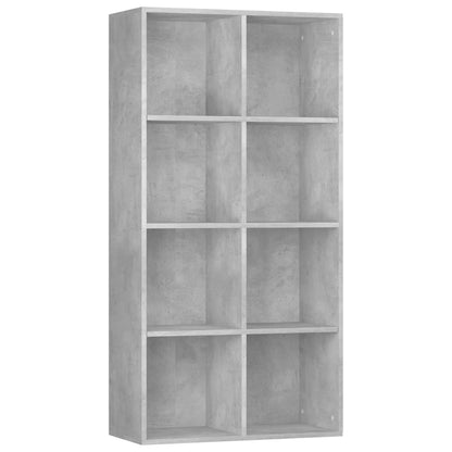 Book Cabinet/Sideboard Concrete Grey Chipboard - 66×30×130cm