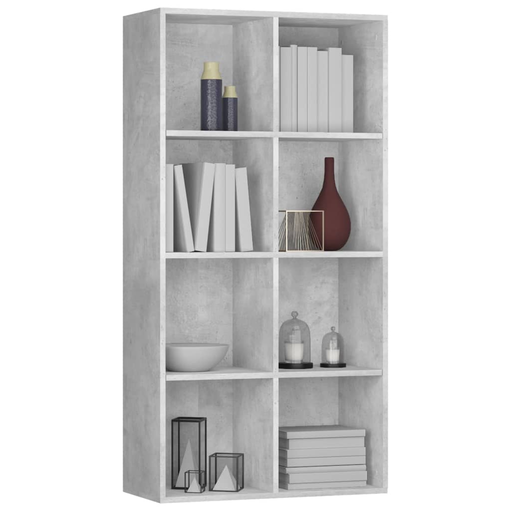 Book Cabinet/Sideboard Concrete Grey Chipboard - 66×30×130cm