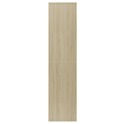 Book Cabinet/Sideboard White and Sonoma Oak Chipboard