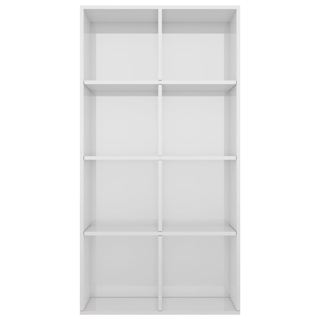 Book Cabinet/Sideboard High Gloss White Chipboard