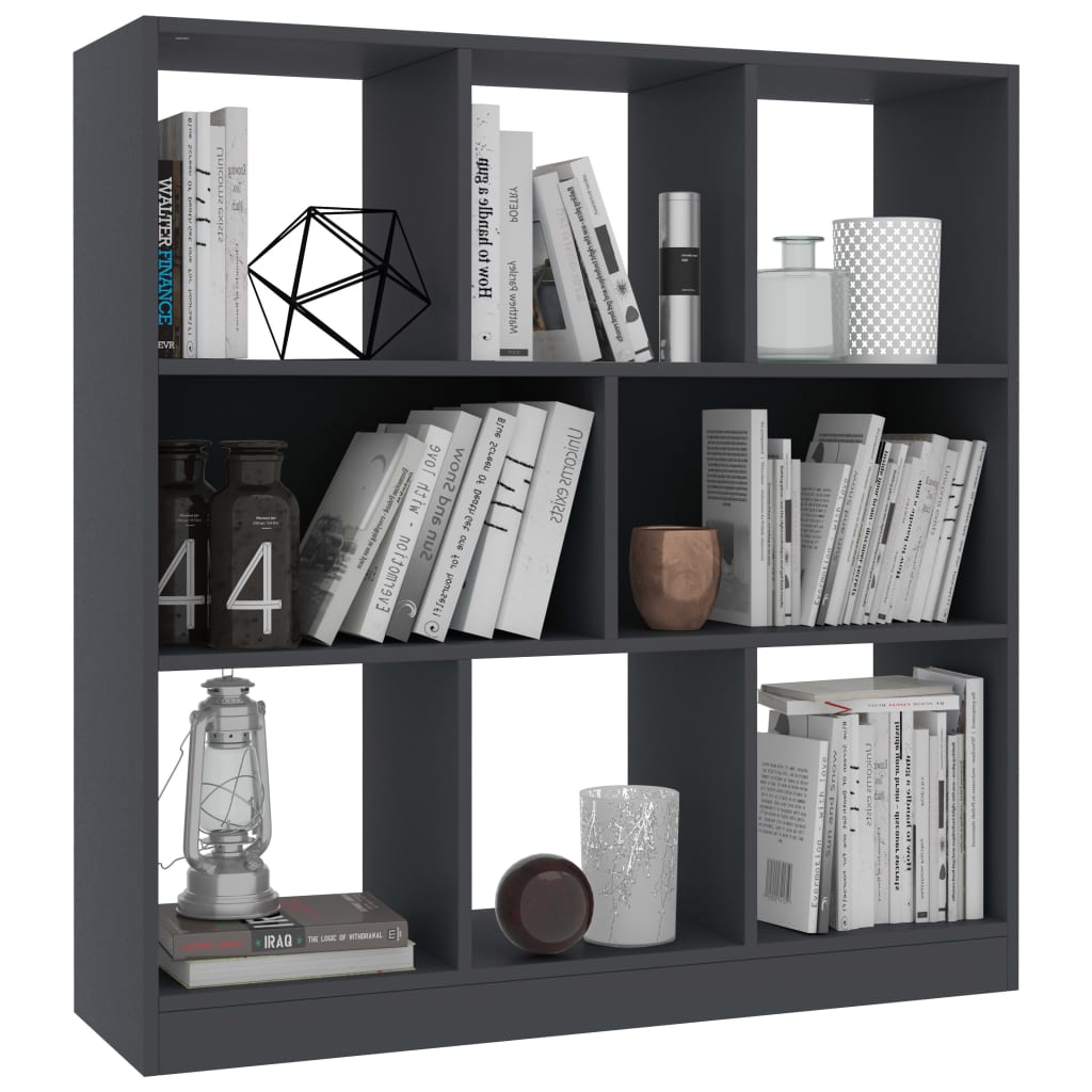 Book Cabinet Grey Chipboard