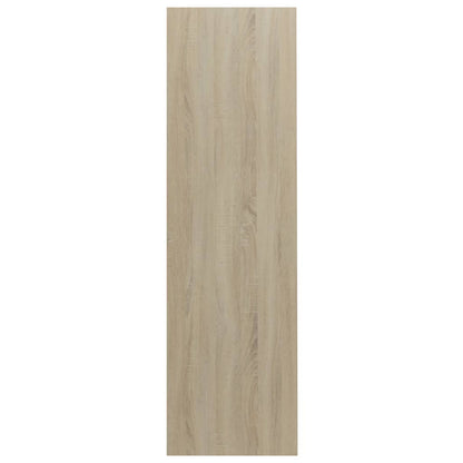 Book Cabinet White and Sonoma Oak Chipboard