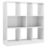 Book Cabinet High Gloss White Chipboard