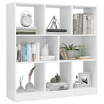 Book Cabinet High Gloss White Chipboard