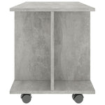 TV Cabinet with  Castors Concrete Grey Chipboard