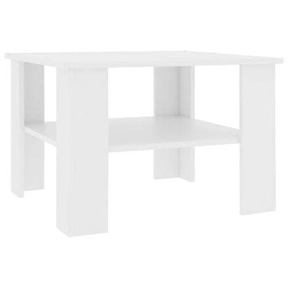 Coffee Table White Chipboard - 60×60×42cm