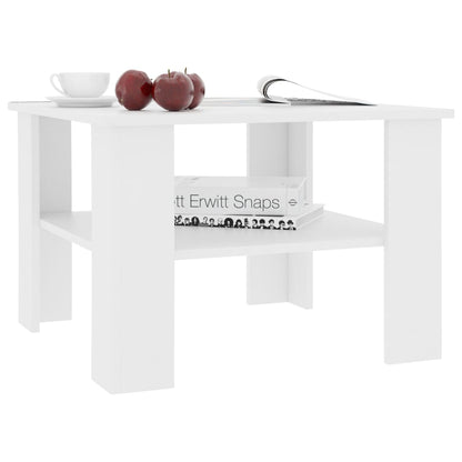 Coffee Table White Chipboard - 60×60×42cm