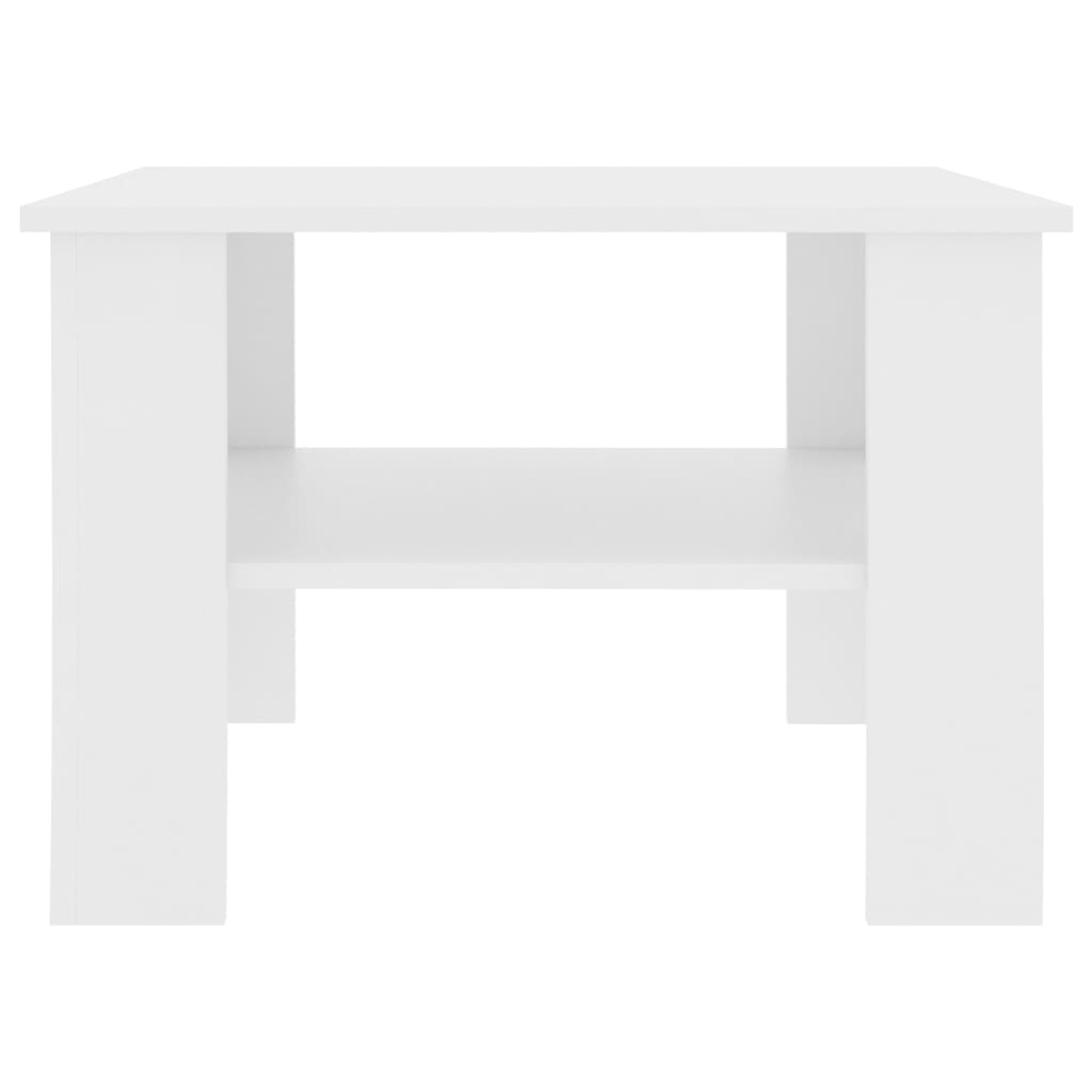 Coffee Table White Chipboard - 60×60×42cm