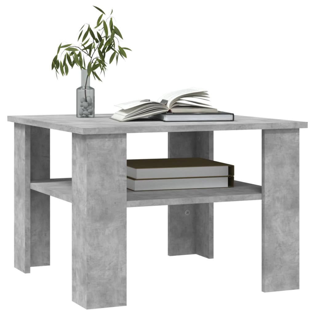 Coffee Table Concrete Grey Chipboard - 60×60×42cm