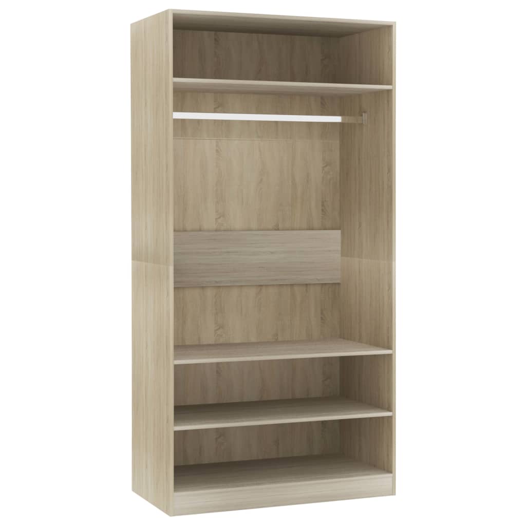 Wardrobe Sonoma Oak Chipboard - 100×50×200cm