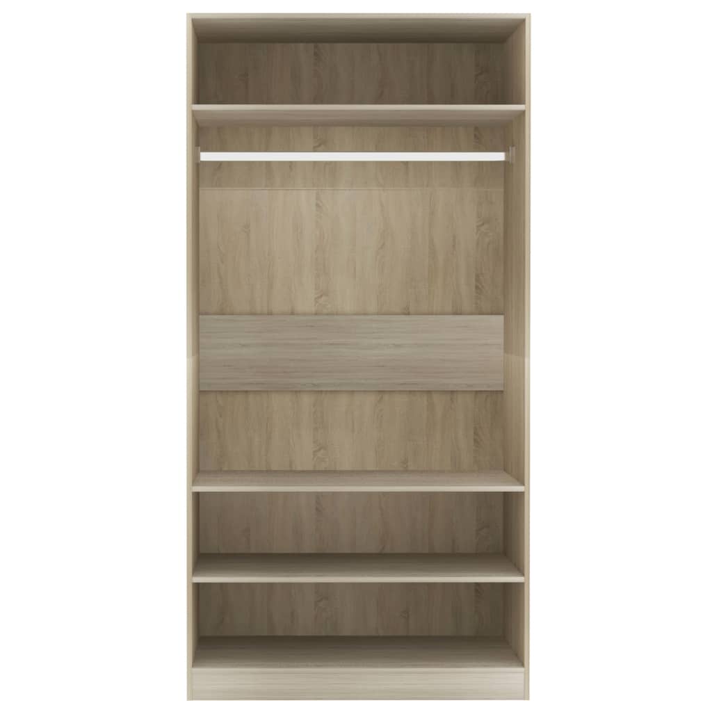 Wardrobe Sonoma Oak Chipboard - 100×50×200cm