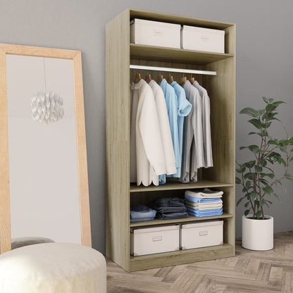 Wardrobe Sonoma Oak Chipboard - 100×50×200cm
