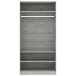 Wardrobe Concrete Grey Chipboard