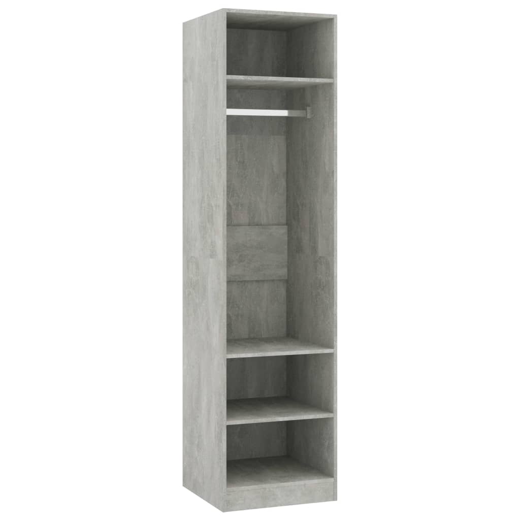 Wardrobe Concrete Grey Chipboard - 50×50×200cm