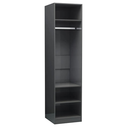 Wardrobe High Gloss Grey  Chipboard