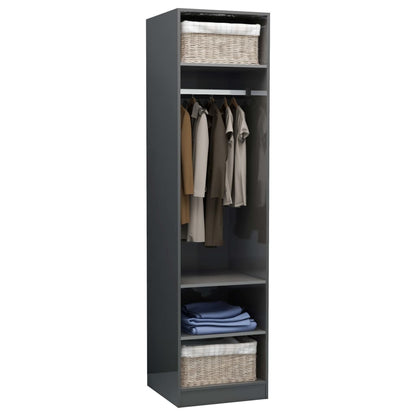 Wardrobe High Gloss Grey  Chipboard