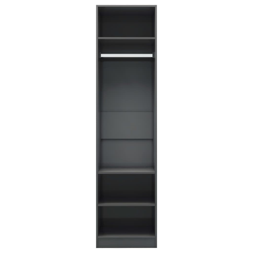 Wardrobe High Gloss Grey  Chipboard