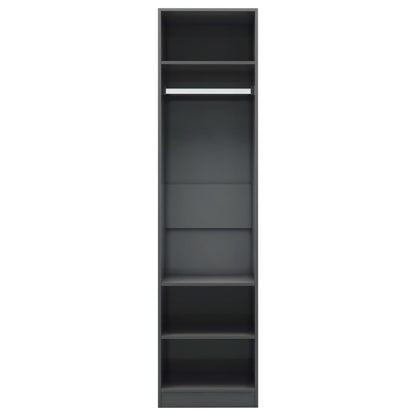 Wardrobe High Gloss Grey  Chipboard