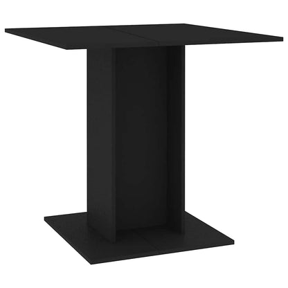 Dining Table Black Chipboard - 80×80×75cm