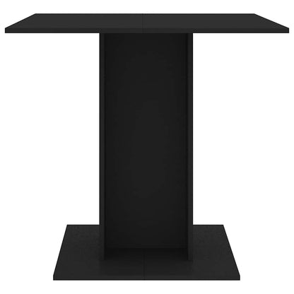 Dining Table Black Chipboard - 80×80×75cm