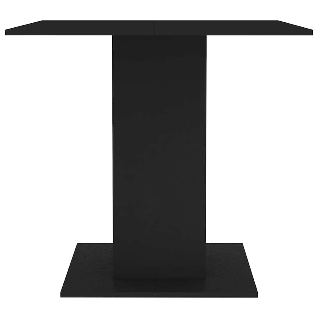 Dining Table Black Chipboard - 80×80×75cm