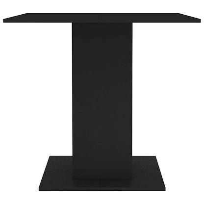 Dining Table Black Chipboard - 80×80×75cm