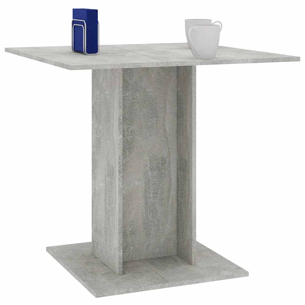 Dining Table Concrete Grey Chipboard - 80×80×75cm