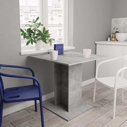 Dining Table Concrete Grey Chipboard - 80×80×75cm