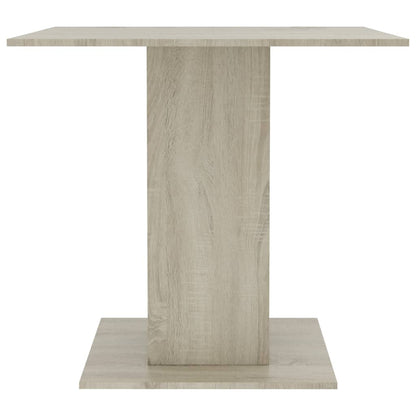 Dining Table White and Sonoma Oak Chipboard