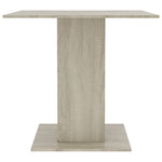 Dining Table White and Sonoma Oak Chipboard