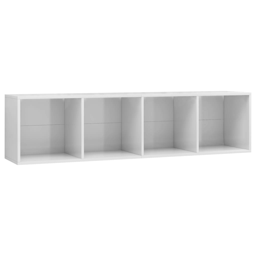 Book Cabinet/TV Cabinet High Gloss White