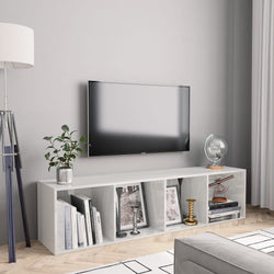 Book Cabinet/TV Cabinet High Gloss White