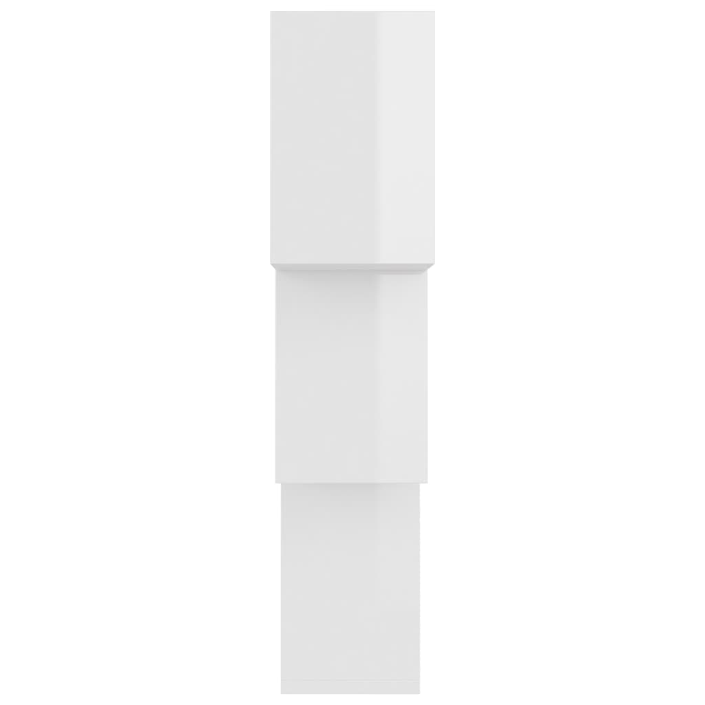 Cube Wall Shelves High Gloss White Chipboard
