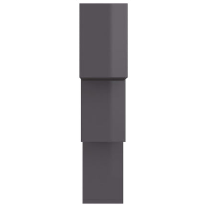 Cube Wall Shelves High Gloss Grey Chipboard