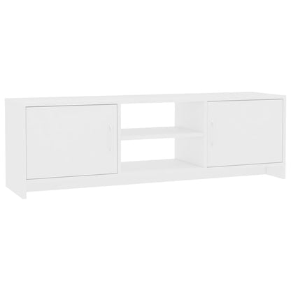 TV Cabinet White - Chipboard - 120×30×37.5cm