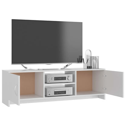 TV Cabinet White - Chipboard - 120×30×37.5cm