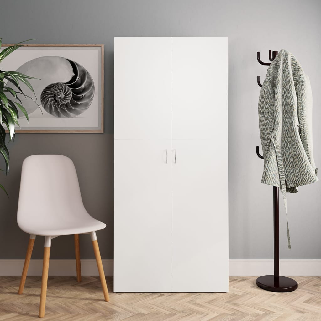 Shoe Cabinet White Chipboard