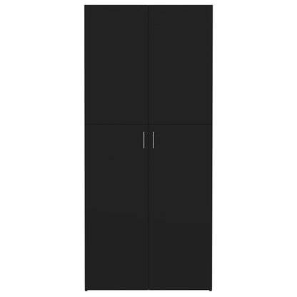 Shoe Cabinet Black Chipboard